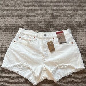 Levi's Women's White Denim Shorts